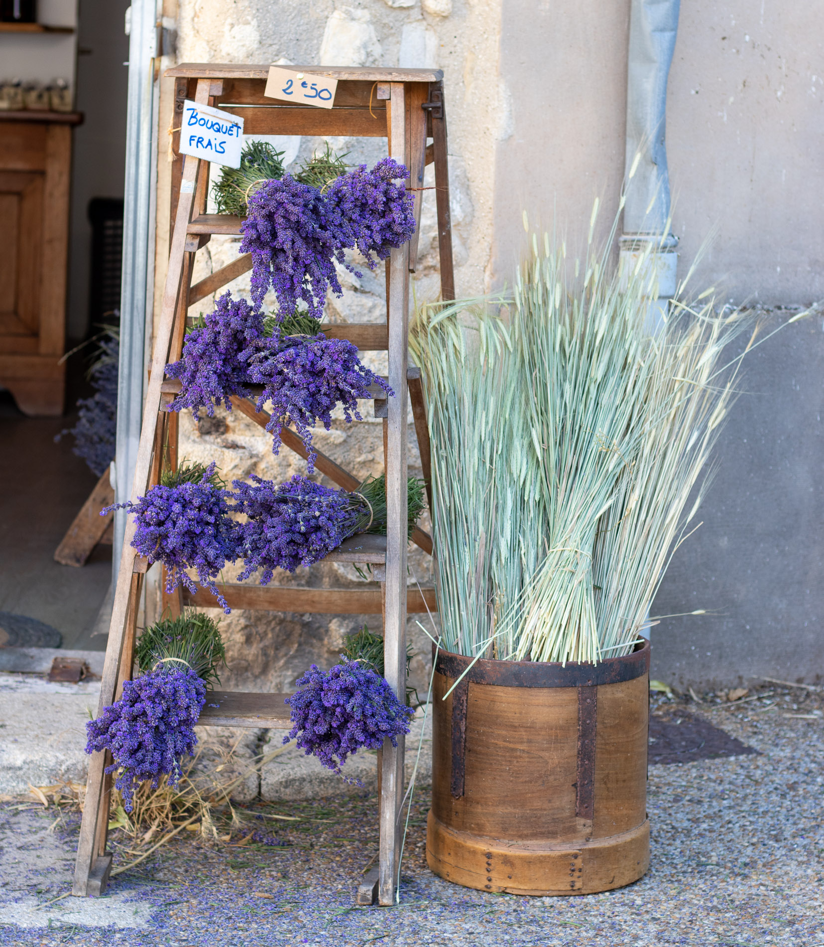 Lavendel op trap